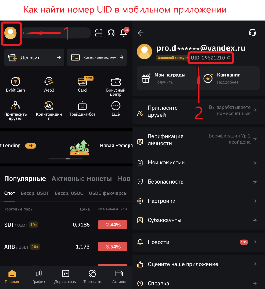 UID номер в Bybit: что это и где посмотреть?